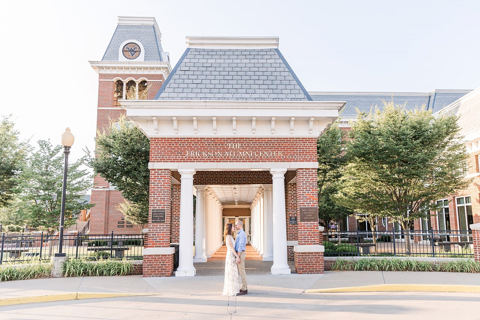 Couples engagement photos at West Virginia Alumni Center s by Diana Gramlich Photography