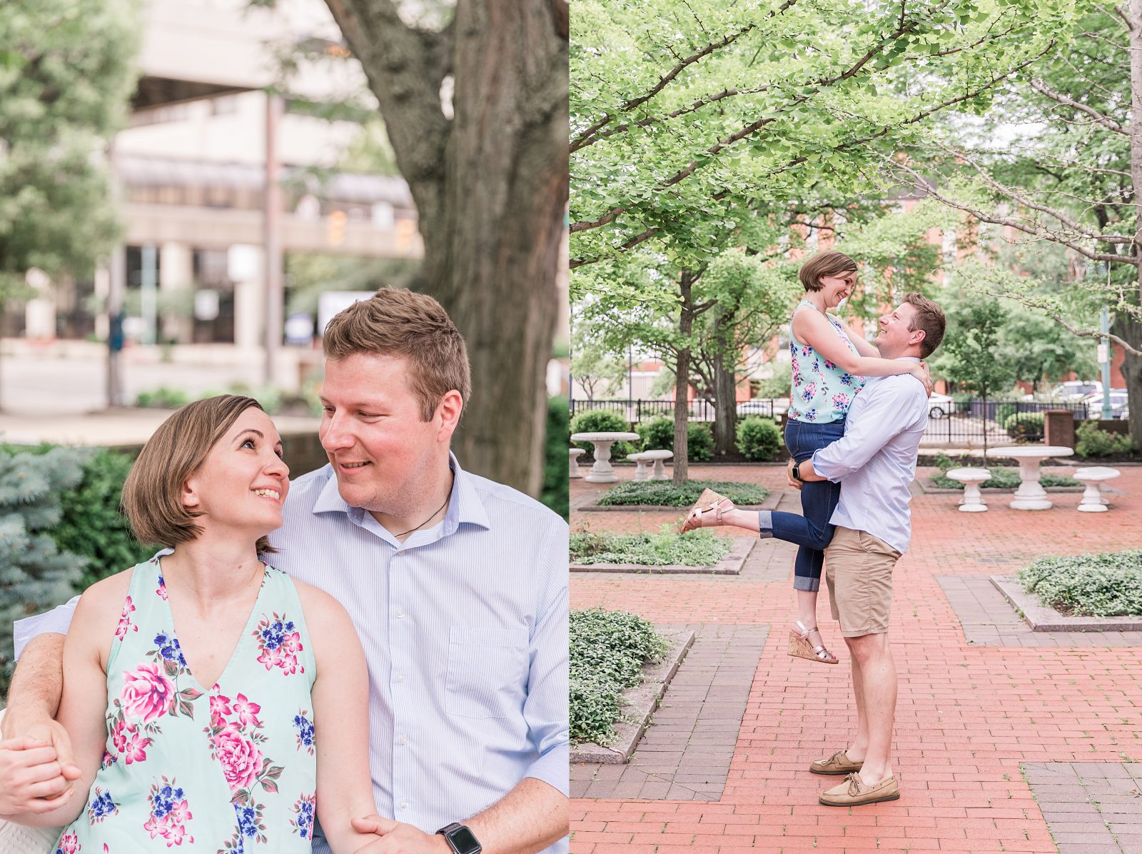 Engagement photos in downtown Canton, OH by Diana Gramlich Photography
