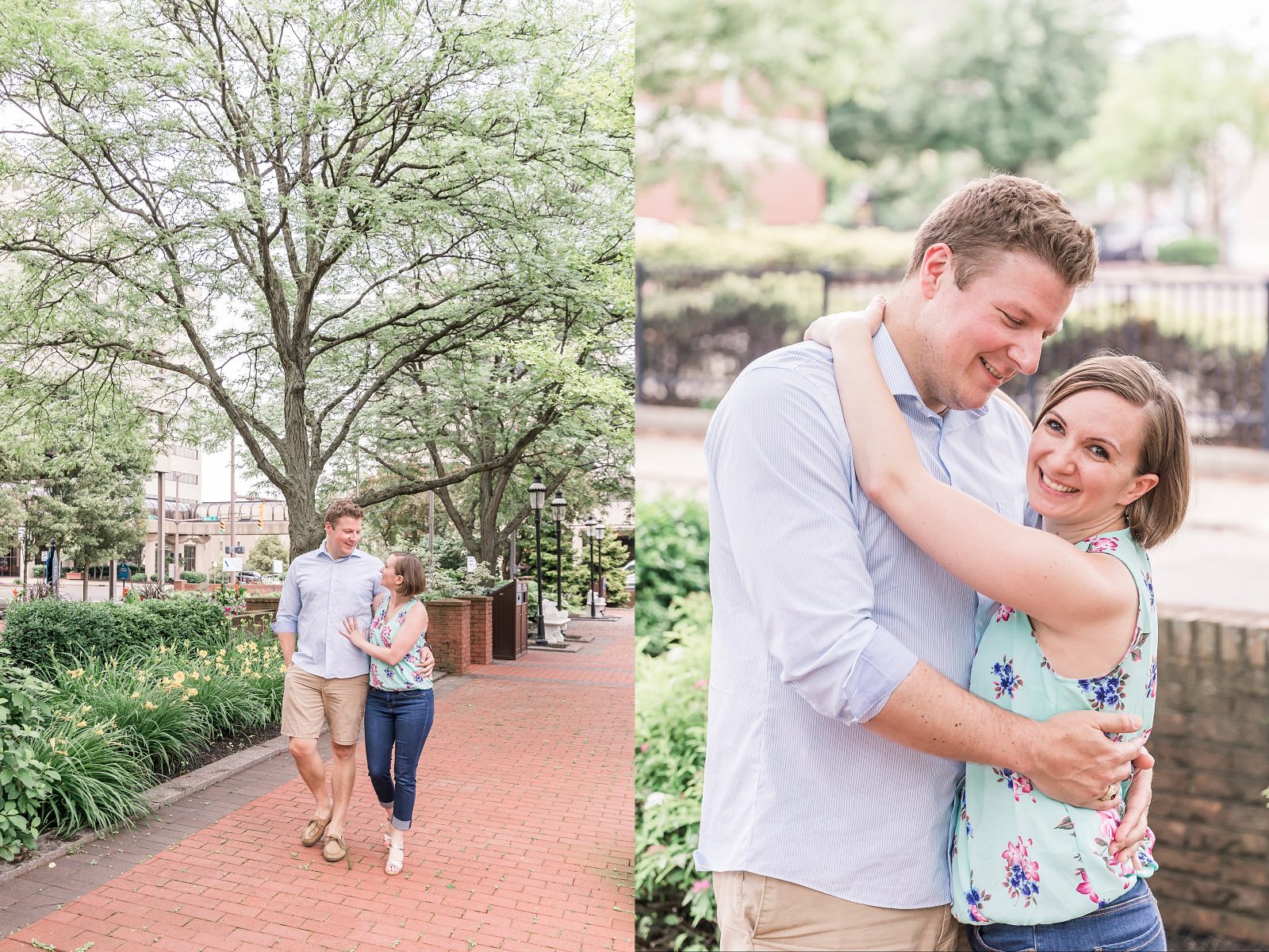Engagement photos in downtown Canton, OH by Diana Gramlich Photography